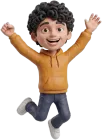 TinTin, a clay mini Nitin in a mustard hoodie