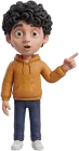 TinTin, a clay mini Nitin in a mustard hoodie